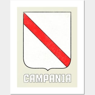 Campania / Italia Region Coat of Arms / Vintage Style Posters and Art